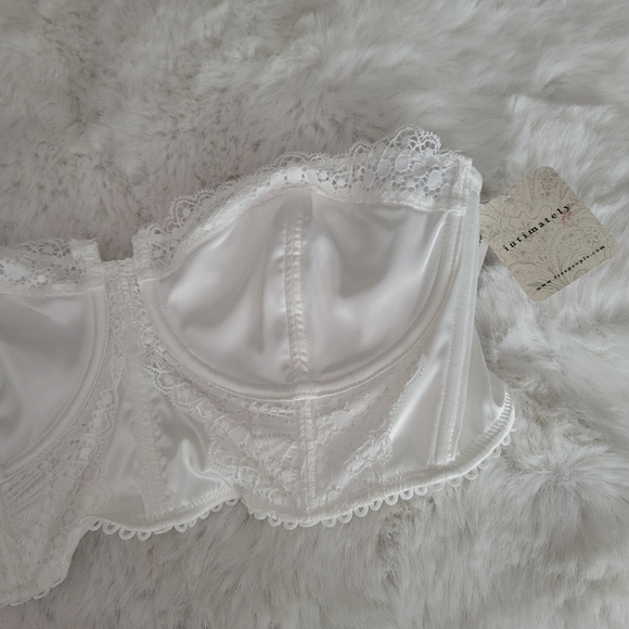 💖LOTS OF LUV LACE STRAPLESS UNDERWIRE BUSTIER BRALETTE SIZE L - Picture 9 of 10